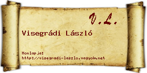 Visegrádi László névjegykártya